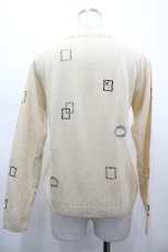 画像2: axes femme / 額縁刺繍カーディガン M アイボリー I-26-03-14-007-AX-TO-TE-ZI (2)