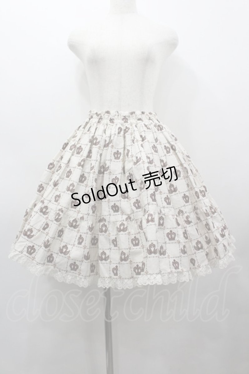 画像1: metamorphose / スワンレースフリルミニスカート  アイボリー I-26-03-14-073-ME-SK-TE-ZI (1)