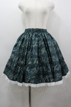 画像1: metamorphose / Romantic alphabetフリルスカート  グリーン I-26-03-14-074-ME-SK-TE-ZI