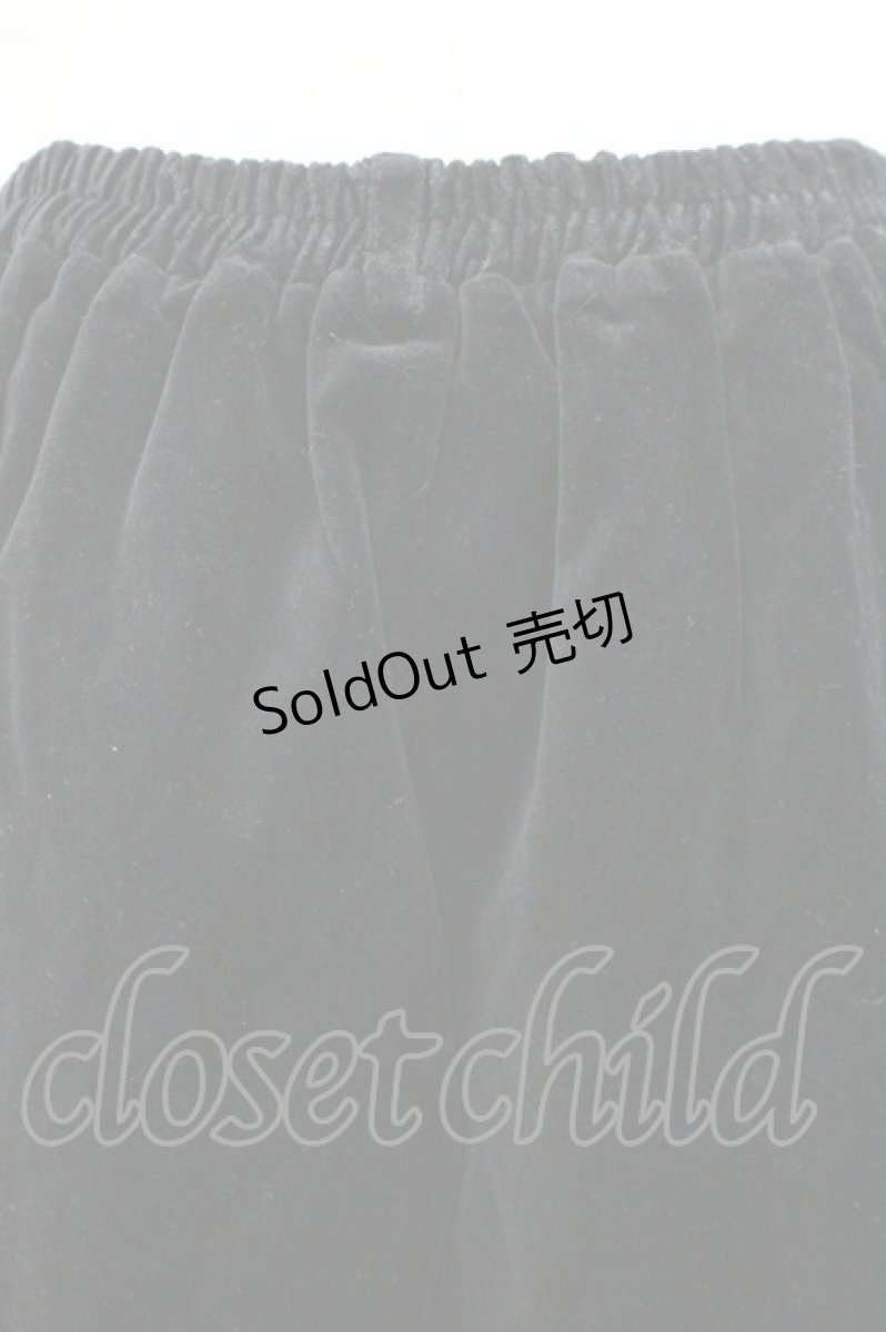 画像2: Fi.n.t / ラインテープベロアスカート F 黒×ベージュ I-26-03-14-075-CA-SK-TE-ZI (2)