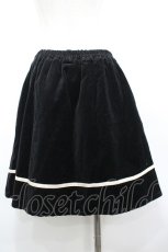 画像3: Fi.n.t / ラインテープベロアスカート F 黒×ベージュ I-26-03-14-075-CA-SK-TE-ZI (3)