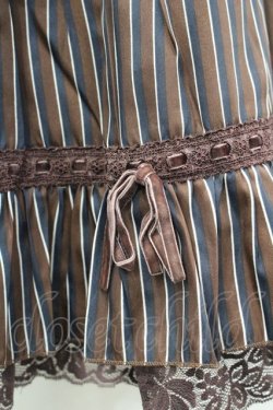 画像2: axes femme / はしごリボンストライプスカート M ブラウン I-26-03-14-077-AX-BL-TE-ZI