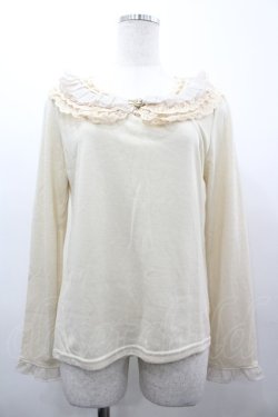 画像1: axes femme / 襟モチーフ付きプルオーバー M 生成り I-26-03-14-008-AX-TO-TE-ZI