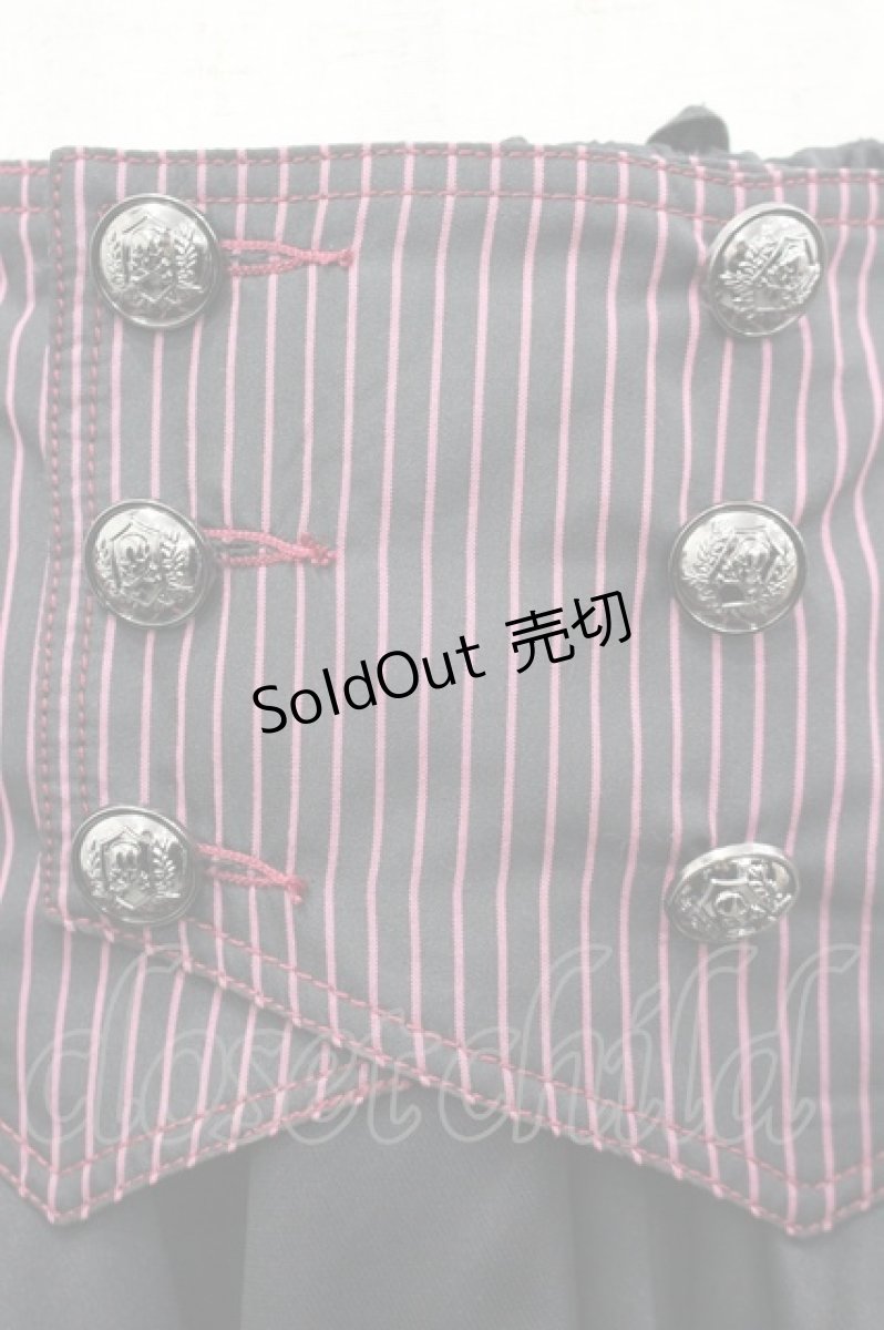 画像2: ALGONQUINS / ガーターレイヤードイレギュラースカート F 黒×ピンク I-26-03-14-080-AL-SK-TE-ZI (2)