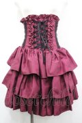 ATELIER PIERROT / 3段ミニコルセットスカート  ワイン I-26-03-14-081-EL-SK-TE-ZI
