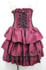 ATELIER PIERROT / 3段ミニコルセットスカート  ワイン I-26-03-14-081-EL-SK-TE-ZI