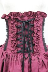 画像2: ATELIER PIERROT / 3段ミニコルセットスカート  ワイン I-26-03-14-081-EL-SK-TE-ZI (2)