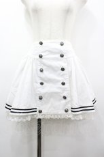 画像1: PUTUMAYO / ダブルボタン裾ラインスカート  白 I-26-03-14-082-PT-SK-TE-ZI (1)