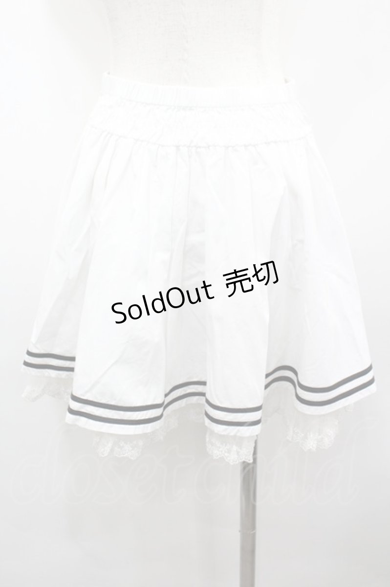 画像3: PUTUMAYO / ダブルボタン裾ラインスカート  白 I-26-03-14-082-PT-SK-TE-ZI (3)