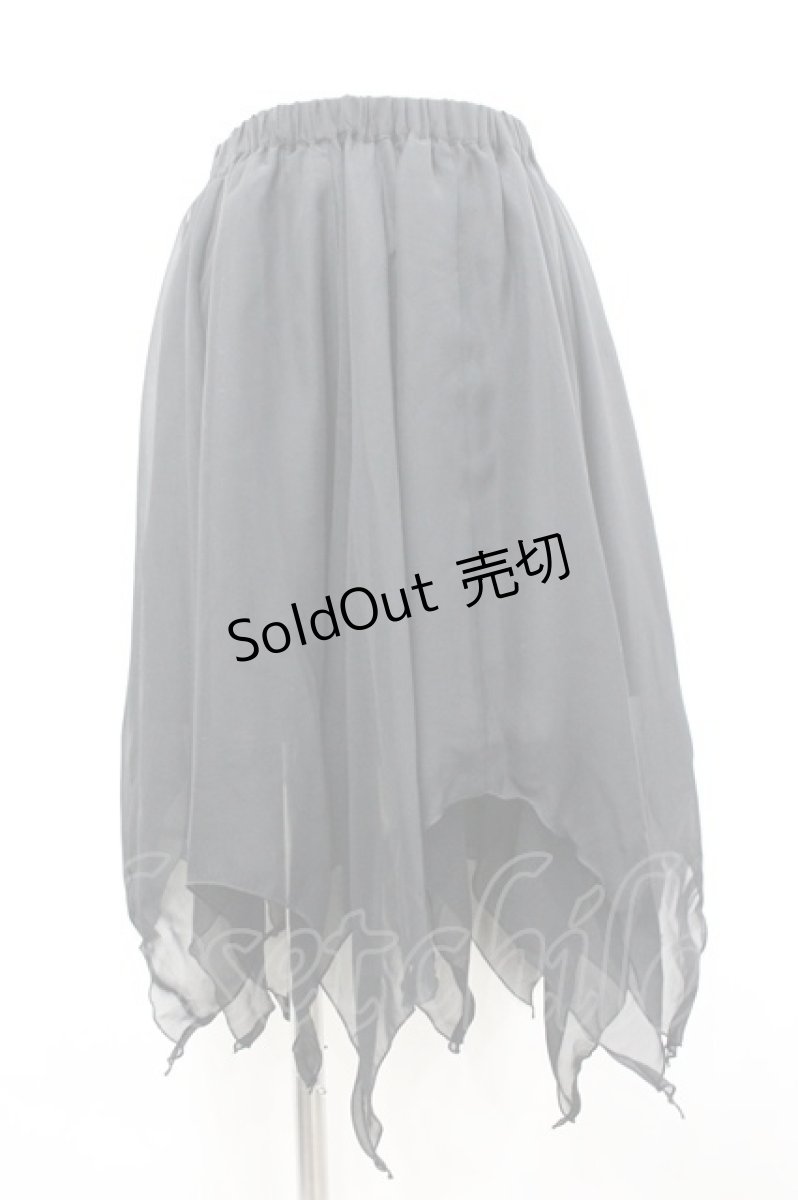 画像1: BPN / イレギュラーシフォンスカート M 黒 I-26-03-14-083-GO-BL-TE-ZI (1)