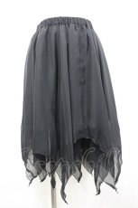 画像1: BPN / イレギュラーシフォンスカート M 黒 I-26-03-14-083-GO-BL-TE-ZI (1)