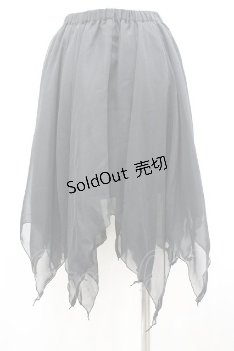 画像2: BPN / イレギュラーシフォンスカート M 黒 I-26-03-14-083-GO-BL-TE-ZI (2)