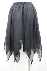 画像2: BPN / イレギュラーシフォンスカート M 黒 I-26-03-14-083-GO-BL-TE-ZI (2)