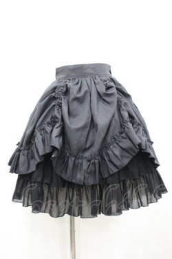 画像1: ATELIER PIERROT / バッスルスカート  黒 I-26-03-14-085-EL-SK-TE-ZI