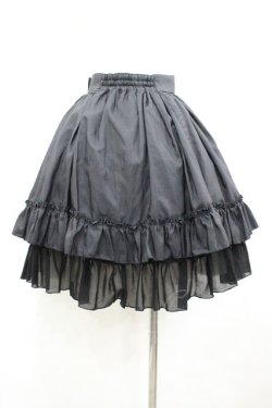 画像2: ATELIER PIERROT / バッスルスカート  黒 I-26-03-14-085-EL-SK-TE-ZI