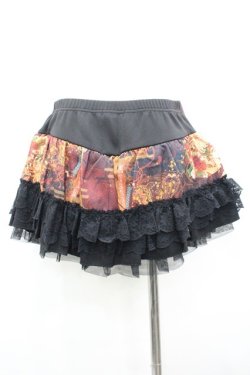 画像3: Qutie Frash / 和柄フリルスカート  黒×赤 I-26-03-14-086-QU-SK-TE-ZI