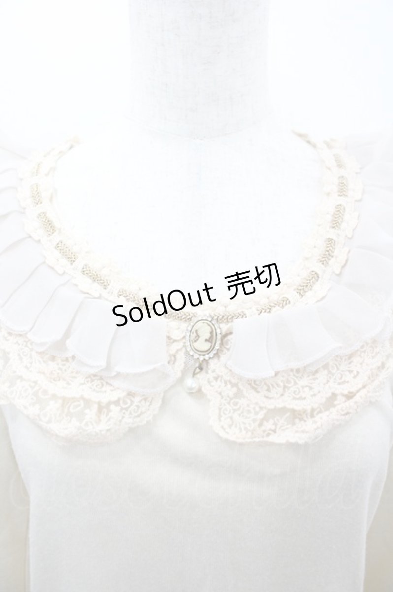 画像3: axes femme / 襟モチーフ付きプルオーバー M 生成り I-26-03-14-008-AX-TO-TE-ZI (3)