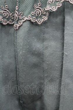 画像2: axes femme / 裾スカラップ刺繍プリーツキュロット M グリーン I-26-03-14-088-AX-PA-TE-ZI