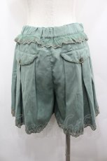 画像3: axes femme / 裾スカラップ刺繍プリーツキュロット M グリーン I-26-03-14-088-AX-PA-TE-ZI (3)