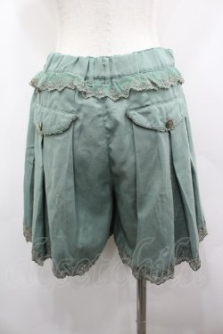 画像3: axes femme / 裾スカラップ刺繍プリーツキュロット M グリーン I-26-03-14-088-AX-PA-TE-ZI