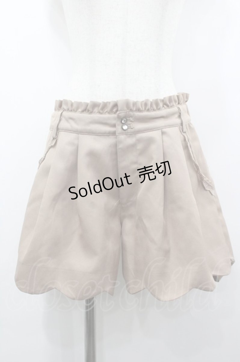 画像1: axes femme / スカラップショートパンツ M ベージュ I-26-03-14-089-AX-PA-TE-ZI (1)