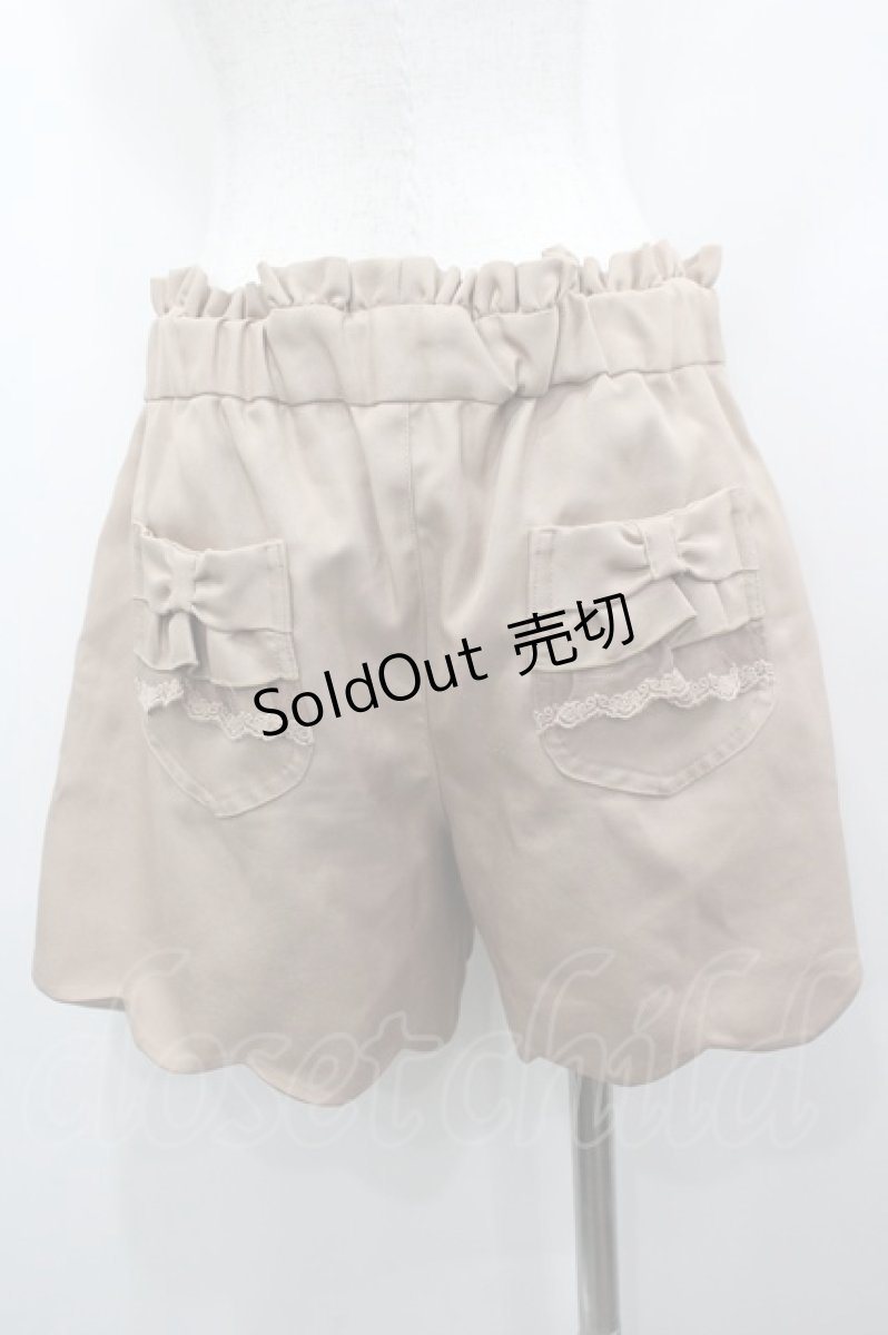 画像3: axes femme / スカラップショートパンツ M ベージュ I-26-03-14-089-AX-PA-TE-ZI (3)