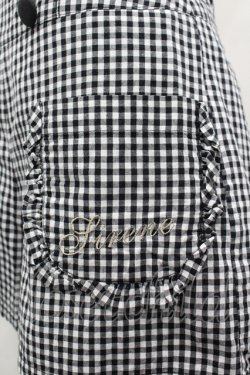 画像2: Fi.n.t / フリルポケットギンガムチェックショートパンツ F 黒×白 I-26-03-14-094-CA-SK-TE-ZI