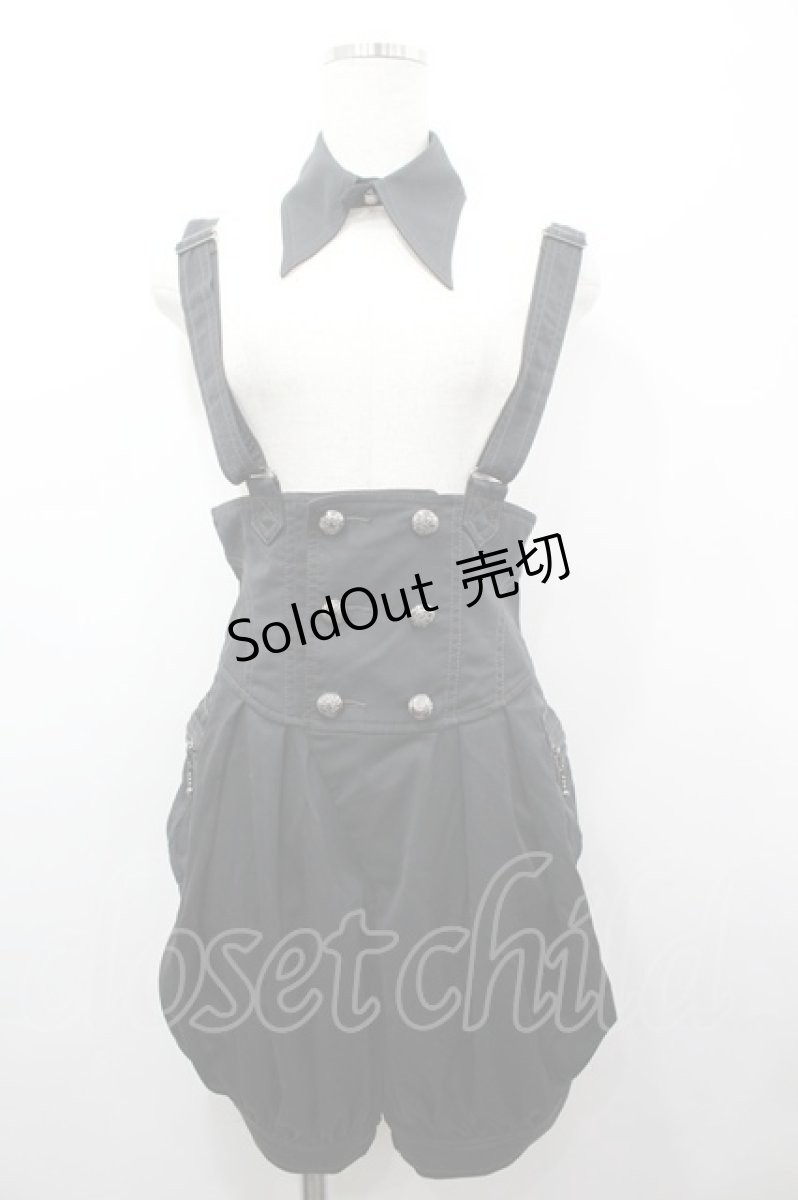 画像1: ALGONQUINS / サスペンダーバルーンパンツ F 黒 I-26-03-14-095-AL-PA-TE-ZI (1)