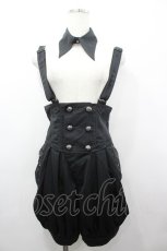 画像1: ALGONQUINS / サスペンダーバルーンパンツ F 黒 I-26-03-14-095-AL-PA-TE-ZI (1)