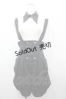 画像1: ALGONQUINS / サスペンダーバルーンパンツ F 黒 I-26-03-14-095-AL-PA-TE-ZI