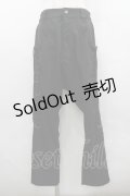ALGONQUINS / サイド編上げサルエルパンツ F 黒 I-26-03-14-097-AL-PA-TE-ZI