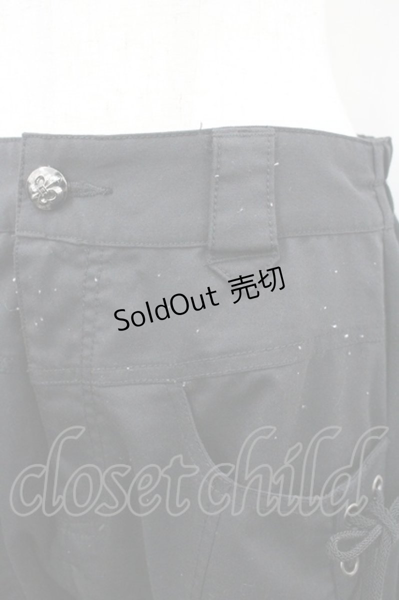 画像2: ALGONQUINS / サイド編上げサルエルパンツ F 黒 I-26-03-14-097-AL-PA-TE-ZI (2)