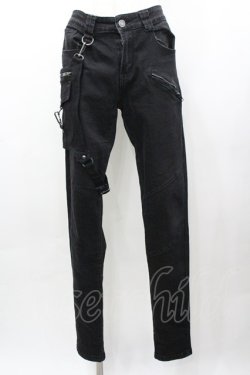 画像1: KILL STAR / フラップデニムパンツ S 黒 I-26-03-14-098-SL-OP-TE-ZI