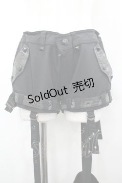 画像2: Qutie Frash / ブーツカバー付きショートパンツ  黒 I-26-03-14-099-QU-PA-SA-ZI
