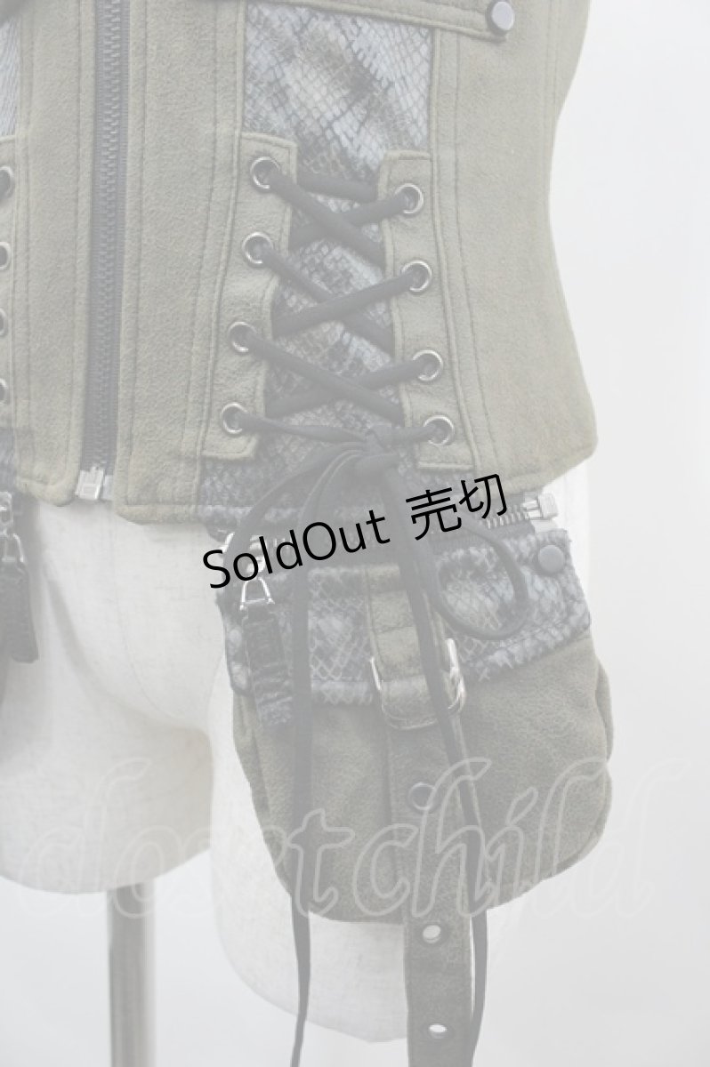 画像3: Qutie Frash / ミリタリーコルセット  カーキ I-26-03-14-101-QU-ZA-SA-ZI (3)