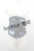 Qutie Frash / 3連ベルト和柄コルセット  青Ｘ黒 I-26-03-14-102-QU-TO-SA-ZI
