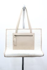 画像1: axes femme / A4レーススクエアトート  アイボリー I-26-03-14-103-AX-BG-HR-ZTK032 (1)