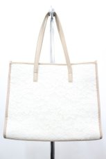 画像3: axes femme / A4レーススクエアトート  アイボリー I-26-03-14-103-AX-BG-HR-ZTK032 (3)