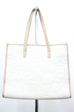 画像3: axes femme / A4レーススクエアトート  アイボリー I-26-03-14-103-AX-BG-HR-ZI