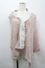 画像1: an another angelus / レースニットストール  ピンクＸ白 I-26-03-14-105-CA-TO-SA-ZI (1)