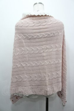 画像4: an another angelus / レースニットストール  ピンクＸ白 I-26-03-14-105-CA-TO-SA-ZI