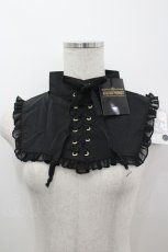 画像1: ATELIER PIERROT / 編上げ付け襟  黒 I-26-03-14-109-EL-ZA-TE-ZI (1)