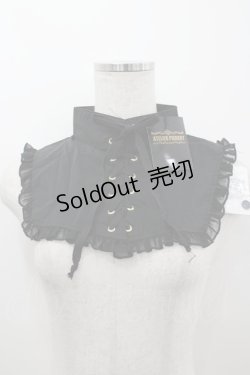 画像1: ATELIER PIERROT / 編上げ付け襟  黒 I-26-03-14-109-EL-ZA-TE-ZI