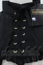 画像2: ATELIER PIERROT / 編上げ付け襟  黒 I-26-03-14-109-EL-ZA-TE-ZI (2)