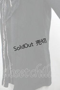 画像3: axes femme / フロントフリル長袖ブラウス M 黒 I-26-03-14-011-AX-BL-TE-ZI