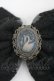 画像2: metamorphose / スワンカメオレースリボンバレッタ  黒 I-26-03-14-119-ME-AC-TE-ZI (2)