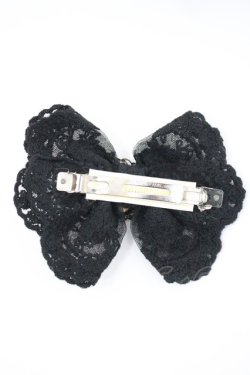 画像3: metamorphose / スワンカメオレースリボンバレッタ  黒 I-26-03-14-119-ME-AC-TE-ZI