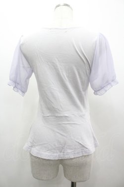 画像2: Fi.n.t / 袖シフォンプリントTシャツ F ブルーグレー I-26-03-14-012-CA-TS-TE-ZI