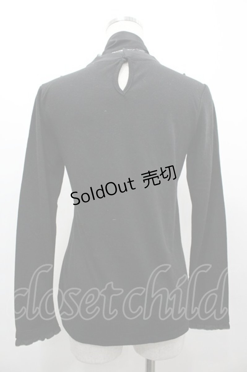 画像2: axes femme / ボータイ付きブラウス風プルオーバー M 黒 I-26-03-14-014-AX-TO-TE-ZI (2)