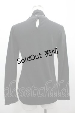 画像2: axes femme / ボータイ付きブラウス風プルオーバー M 黒 I-26-03-14-014-AX-TO-TE-ZI